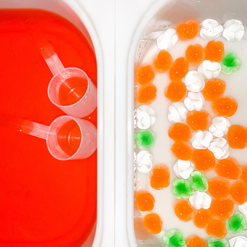 Orange Jumbo Water Bead Play