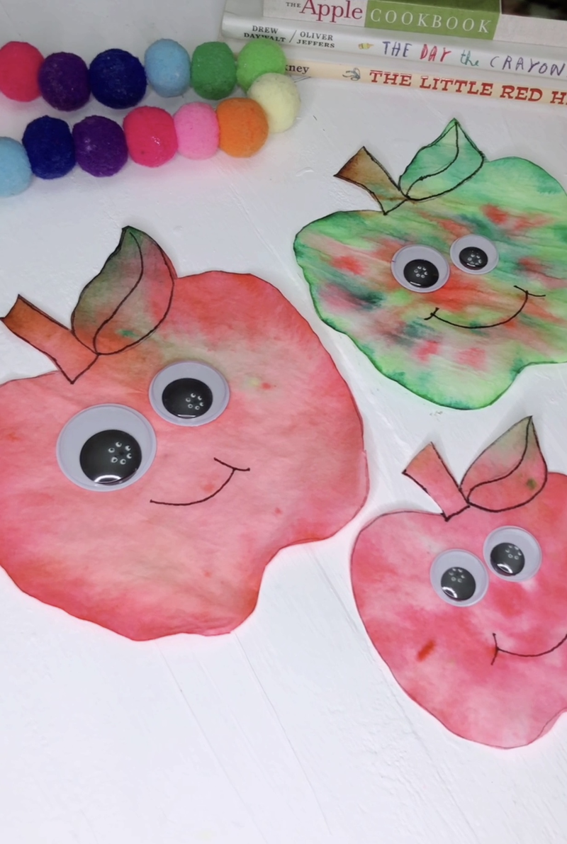 Coffee Filter Apple Craft